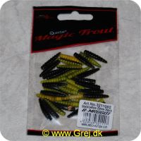 4029569321117 - Zebco Magic Trout B-Maggot  (maddiker) - 25mm - 35 stk - sort/gul