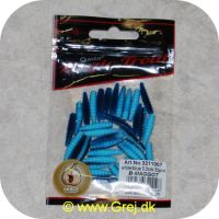 4029569321148 - Zebco Magic Trout B-Maggot  (maddiker) - 25mm - 35 stk - Blå/sort - Med hvidløg