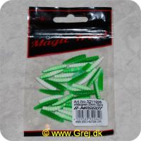 4029569322640 - Zebco Magic Trout B-Maggot  (maddiker) - 25mm - 35 stk - hvid/grøn