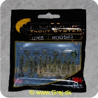 4044641093003 - Power Trout system Micro Shad - 12 stk - Plettet Brun