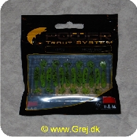 4044641093041 - Power Trout system Micro Shad - 12 stk - Plettet Grøn