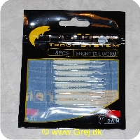 4044641093300 - Power Trout system Short Tail  Worm - 8 stk - Fluo Hvid