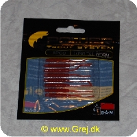 4044641093393 - Power Trout system Long Tail  Worm - 8 stk - Ruby Rød