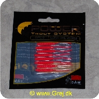 4044641093409 - Power Trout system Long Tail  Worm - 8 stk - Japanese Rød