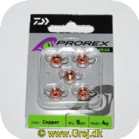 4059845007794 - Daiwa Prorex Flex Jig Head Tungsten - Med øjer - Copper - 5 stk. - 4 gram