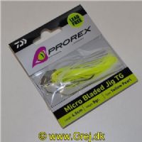 4066466029739 - Micro Bladed Jig TG, gummi chatter lure - Vægt:8g. - Længde: 4,5cm - Farve:Chartreuse/Hvid