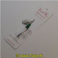 491844308 - Karl K Spinners - Put and Take - 8g - Str. 3 - Grøn/Hvid gummi og sølv blad