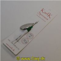 491844412 - Karl K Spinners - Put and Take - 12g - Str. 4 - Grøn/Hvid gummi og sølv blad