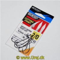 4953873000836 - Owner - Cutting Point - Owersize Worm Wide Gap Hook - Str. 2/0 - 6 stk.