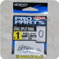 4953873016820 - Owner Pro Parts - Ovale springringe - Str. 1 - 20 stk. - Testet til 10.8 kg