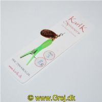 495802308 - Karl K Spinners - Put and Take - 8g - Str. 3 - Fluo. Grøn gummi og Kobber blad