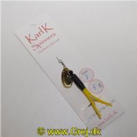 496902205 - Karl K Spinners - Put and Take - 5g - Str. 2 - Sort/Gul gummi og guld blad