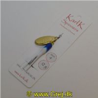 497843412 - Karl K Spinners - Put and Take - 12g - Str. 4 - Blå/Hvid gummi og guld blad