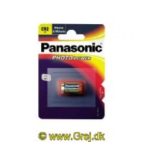 5025232016082 - Panasonic Lithium CR2 - 3V - Batteri
(Også kendt som: DL CR2, KCR2, CR17355)