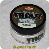 5031745209958 - Dynamite Flydende Trout Bait - Hvid m/ hvidløg (Garlic) og glimmer - Formes let om krogen - Store glas (60 gram) - Iøjnefaldende farver - Skaber unikt duftspor