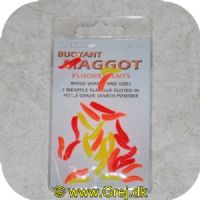 5055394222427 - Drennan Gummi Maggot Flouroserende - Kunstige maddiker i 3 størrelser