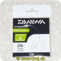 5055545201523 - Daiwa Taperede Mono Forfang 6X - Butt Dia. 0.588mm - 2lb/0.90kg