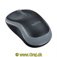 5099206027282 - Logitech Wireless Mouse M185 - Farve: Sort/Grå - God til Bærbar