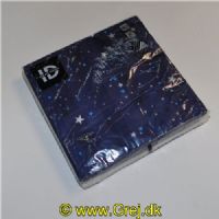 5700382292042 - Blå servietter med stjerner - 33*33cm - 20 stk - 3 lags