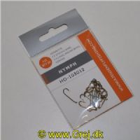 5704041017496 - Nymph kroge - øjet nedadbøjet - 2x lang rund bøjet - Bronze - 20 stk - Str. 12