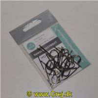 5704041017564 - Danish Seatrout - Straight eye, Std. Wire, Long Shank, Special Bend, Forged - Chrom- 20 stk - Str. 4