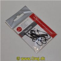 5704041017809 - Salmon - Tapered Looped Up øje - Heavy Wire - Std. Length - Forged - Sort - 12 stk - Str. 4