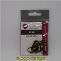 5704041017960 - Scud kroge - øjet nedadbøjet - 1x kort special bend - Bronze - 20 stk - Str. 4