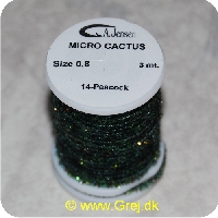 5704041018639 - Micro Cactus Chenille - Peacock (påfugl) - 3 meter - Size 0,8