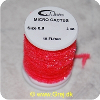 5704041018660 - Micro Cactus Chenille - Fluo. Rød - 3 meter - Size 0,8
