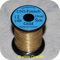 5704041100617 - UNI French Oval # S - Gold - 12 yards - Ekstra stærk overfladebehandlet tinsel