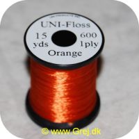5704041101294 - UNI Floss - Orange - 15 yards - 600 1ply - Stærk og skinnende floss