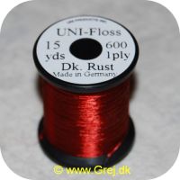 5704041101348 - UNI Floss - Dark Rust - 15 yards - 600 1ply - Stærk og skinnende floss