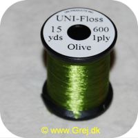 5704041101362 - UNI Floss - Olive - 15 yards - 600 1ply - Stærk og skinnende floss