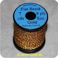 5704041101799 - Flat Braid - Guld - 7 yards - 8 ply - Sm