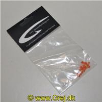 5704041210736 - Reje øjn / Shrimp Eyes - Plastik øjne - Fluo. Orange på klar stilk - Til Rejefluer - Str. M - 20 stk