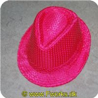 5704777036655 - Neon hatte med pailletter - Assorterede (Neon grøn/pink/orange)