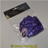5704777062494 - Ballon pakke - 8 Ass. Lilla eller Rosa ballonner