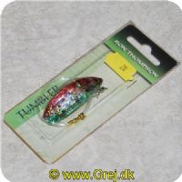 5706301649850 - Ron Thompson Tumbler 2 tommer - Rød/Sølv/Grøn med sorte pletter