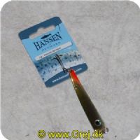 5706301665409 - Hansen Stripper 7 g. Grønlig/gylden m. sølvnister og rød røv