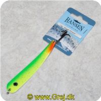 5706301665959 - Hansen Stripper 17g - 8.5 cm - Gul/grøn med sølvnister