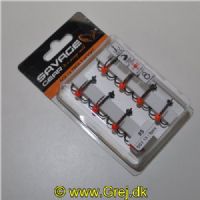 5706301723345 - Savage Gear trekroge - Model SGY 1X - Str. 5 - 8 stk. - Hot Spot (Hug punkt) - Ring Rigged