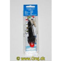 5707461302067 - Sabiki Pro Rig Fladfisk 120g med perler og sort ankerlod - Krogstr.: 2/0 - Line: 0.70mm