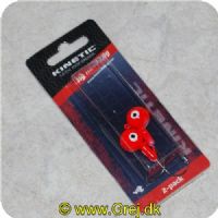 5707461302289 - Kinetic Jig Head 15g - Rød - 2 stk