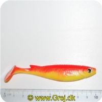 5707461329996 - Jig hale - En livlig Jig Hale. Halerne er 100mm/8g - Farve : Blossom Rød/Gul - med multicolor glitter<BR>
Model: Smolty PT