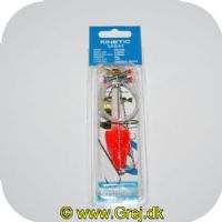 5707461356756 - Sabiki Pro Rig Fladfisk 60g med perler og ankerlod - Farve: Pearl Glitter/Red Target