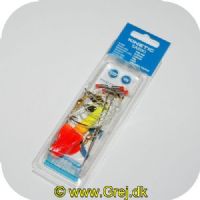 5707461356787 - Sabiki Pro Rig Fladfisk 40g med perler og ankerlod - Farve: Yellow Glitter/Red Target