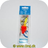5707461356794 - Sabiki Pro Rig Fladfisk 60g med perler og ankerlod - Farve: Yellow Glitter/Red Target