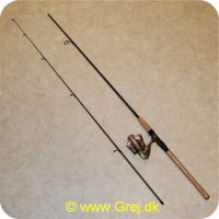 5707549253588 - AngelFish Spin Combo 8 fod ML - Kastevægt: 5- 25 g - Korkhåndtag  - Booster S3 3000FD hjul - Linekap.: 0,25mm/150m - Transportlængde: 128 cm