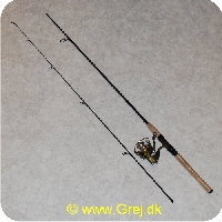 5707549253601 - AngelFish Spin Combo 7 fod L - Kastevægt: 3-15 g - Korkhåndtag - Booster S3 2000FD hjul - Grafit krop - Aluminiums spole - Linekap.: 0,20mm/100m - Transportlængde: 115 cm