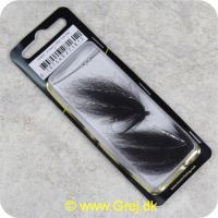 5707549271612 - Unique Flies - 2 stk. pakke - Black n Silver Tube Plast 1 tomme